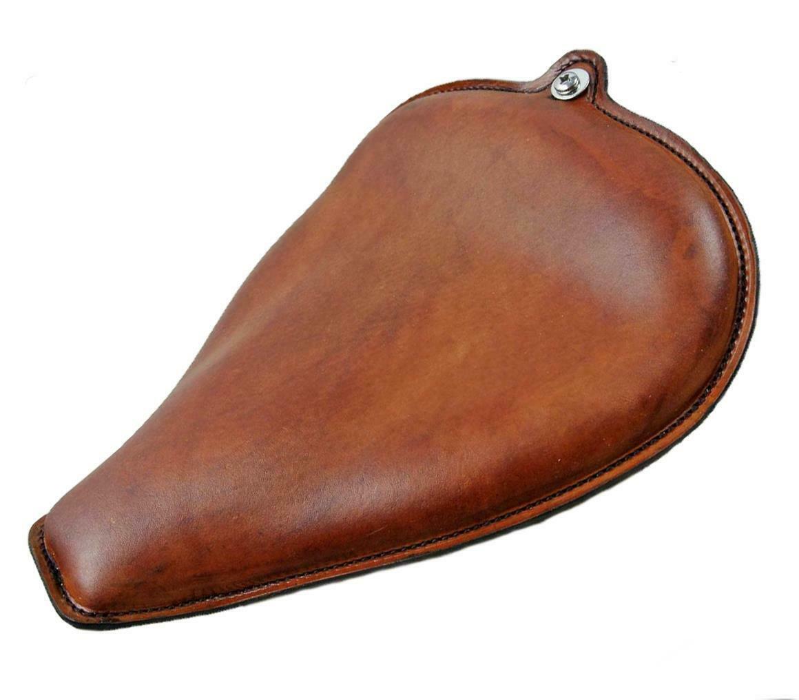 2004-2006 Harley Sportster Seat On The Frame Smooth Med Brown Leather All Models - Mother Road Customs