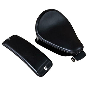 2010-2022 Spring Solo Seat Mounting Kit Pad Sportster 10x13" Black Leather bcs