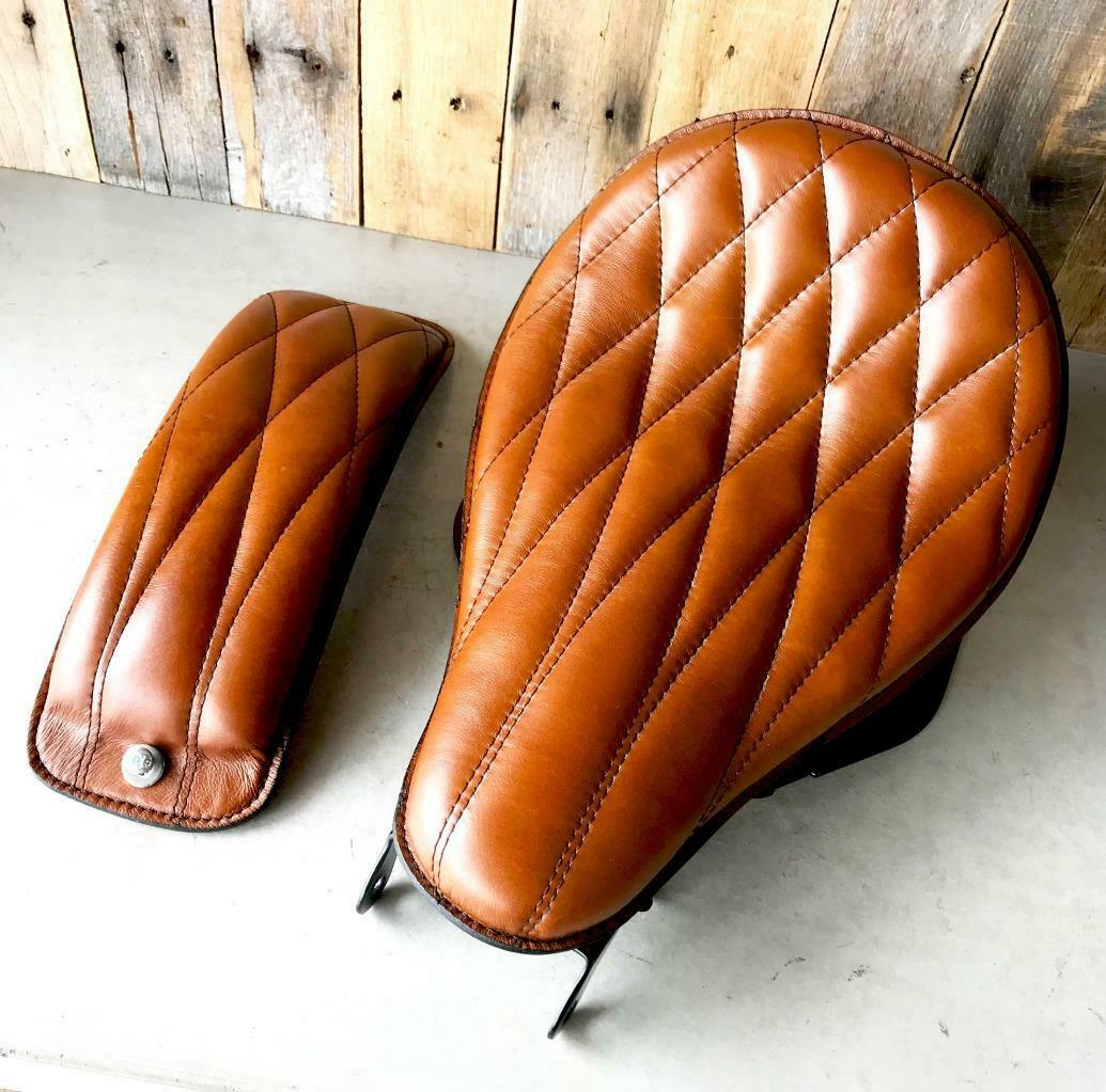 2018-2020 Harley Davidson Softal Spring Seat P-Pad, Mounting Kit 11x16" Leather - Mother Road Customs