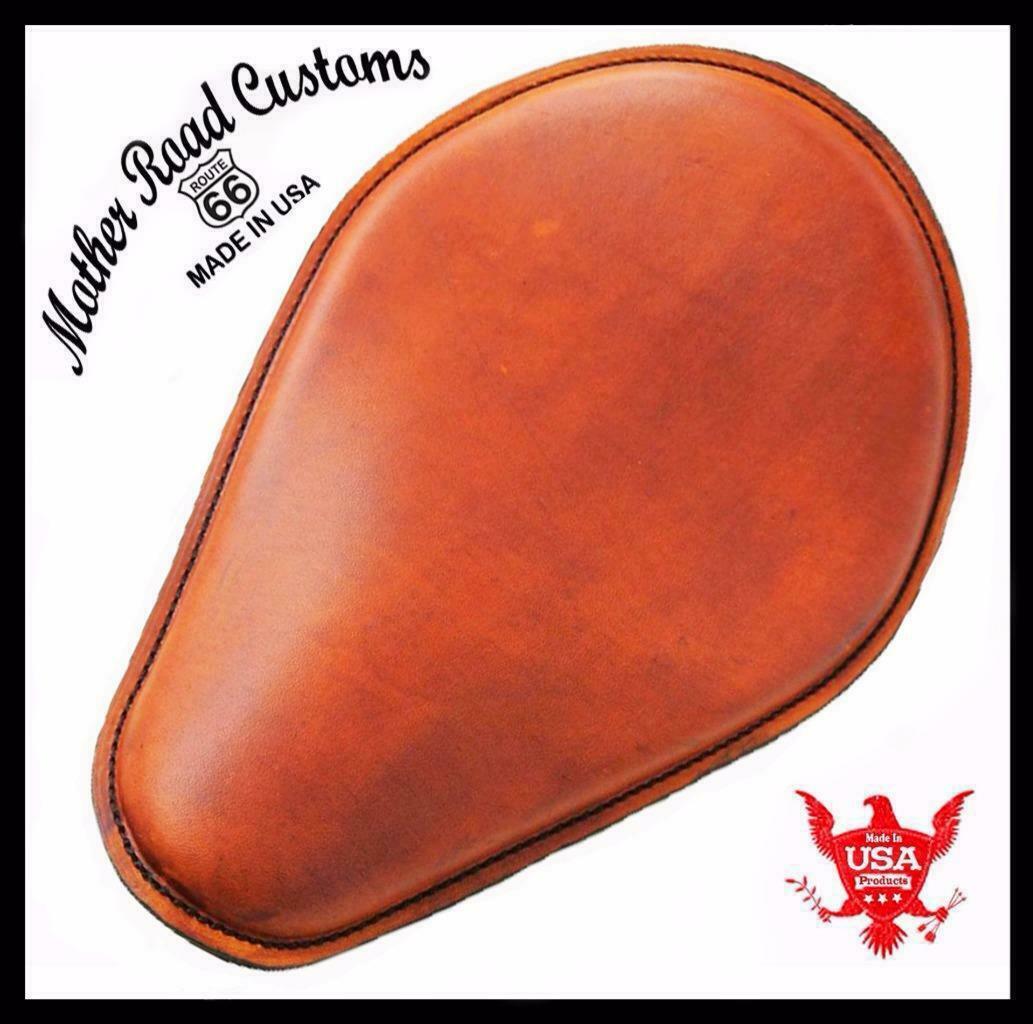 Spring Solo Seat Harley Sportster Chopper Tan Distressed Leather Nightster MRC