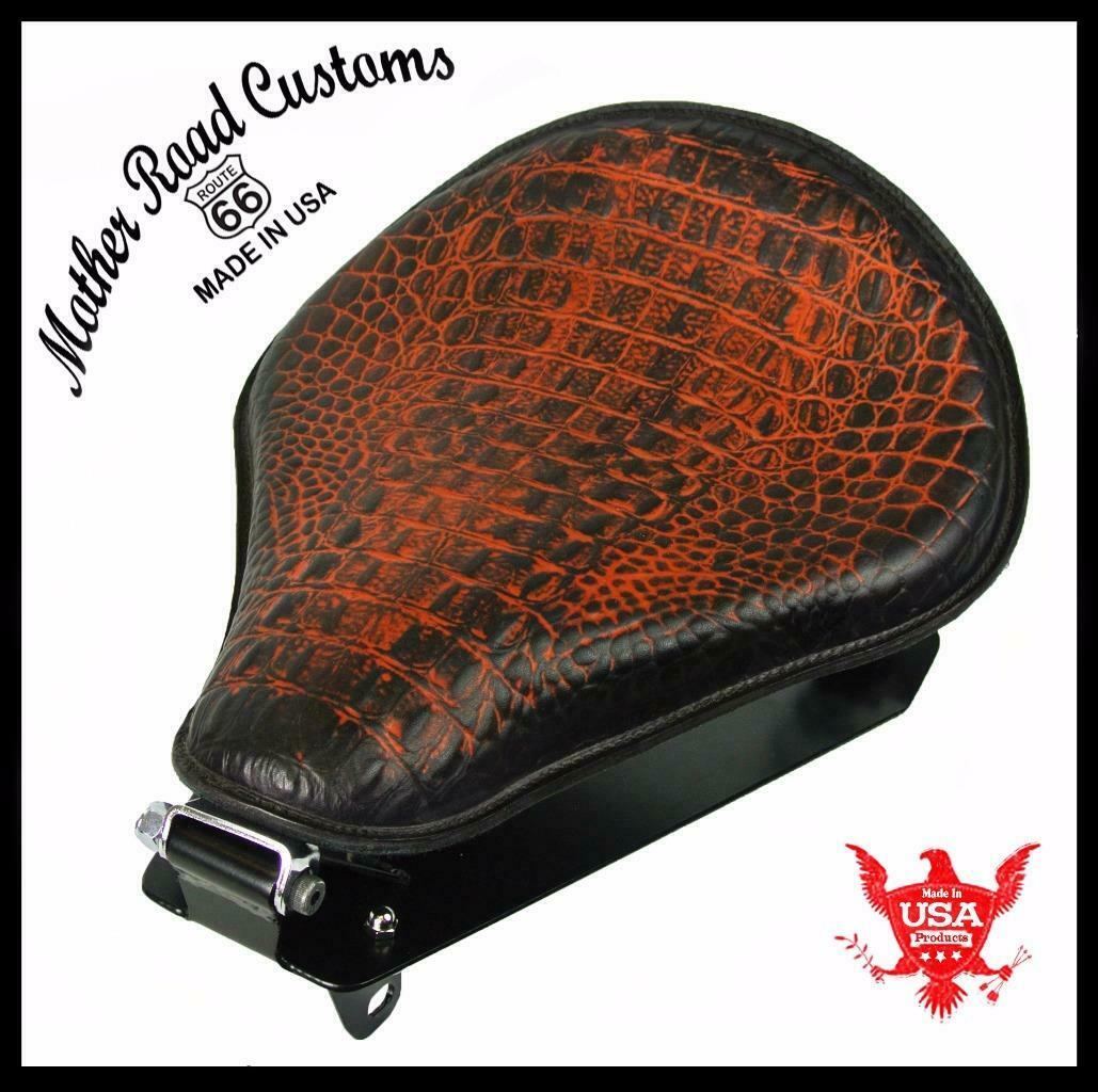 2014-2025 Yamaha Bolt Spring Seat Conversion Kit Ant Brn Alligator Leather bcs