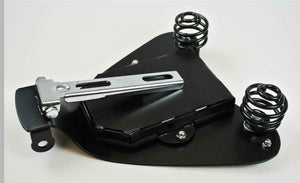 2004-2006 Sportster Harley Spring Solo Seat Mount Kit Dark Brown Leather  bcs - Mother Road Customs