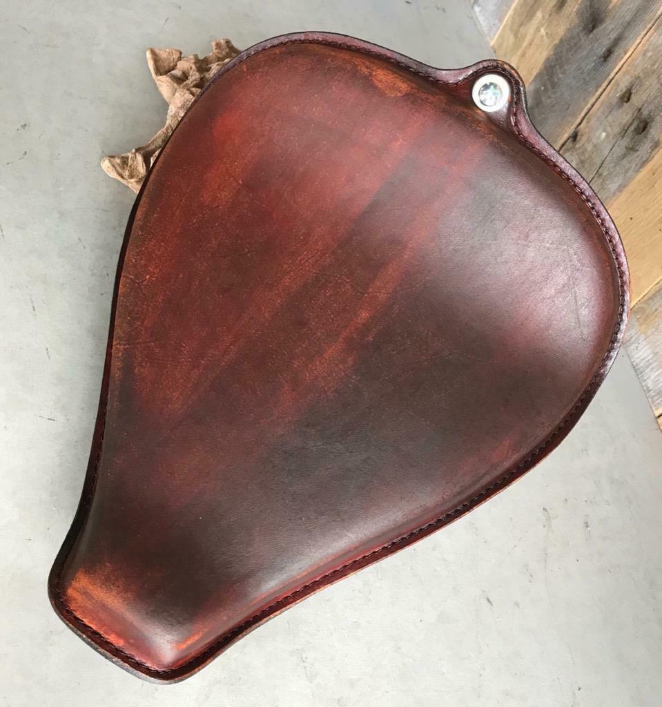 2010-2020 Harley sportster seat Fits All Models On Frame Dark 201 Brown Leather - Mother Road Customs