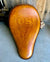 11x16 Gel Tan US Tooled Leather Spring Solo Seat  Chopper Bobber Harley Softail - Mother Road Customs