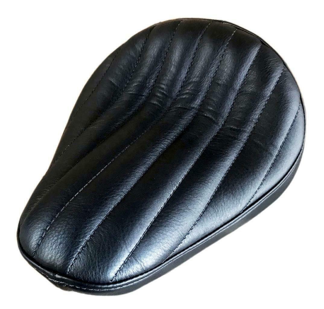 Seat Spring Solo Chopper Harley Sportster Bates Style Vintage Black Tuck Roll - Mother Road Customs