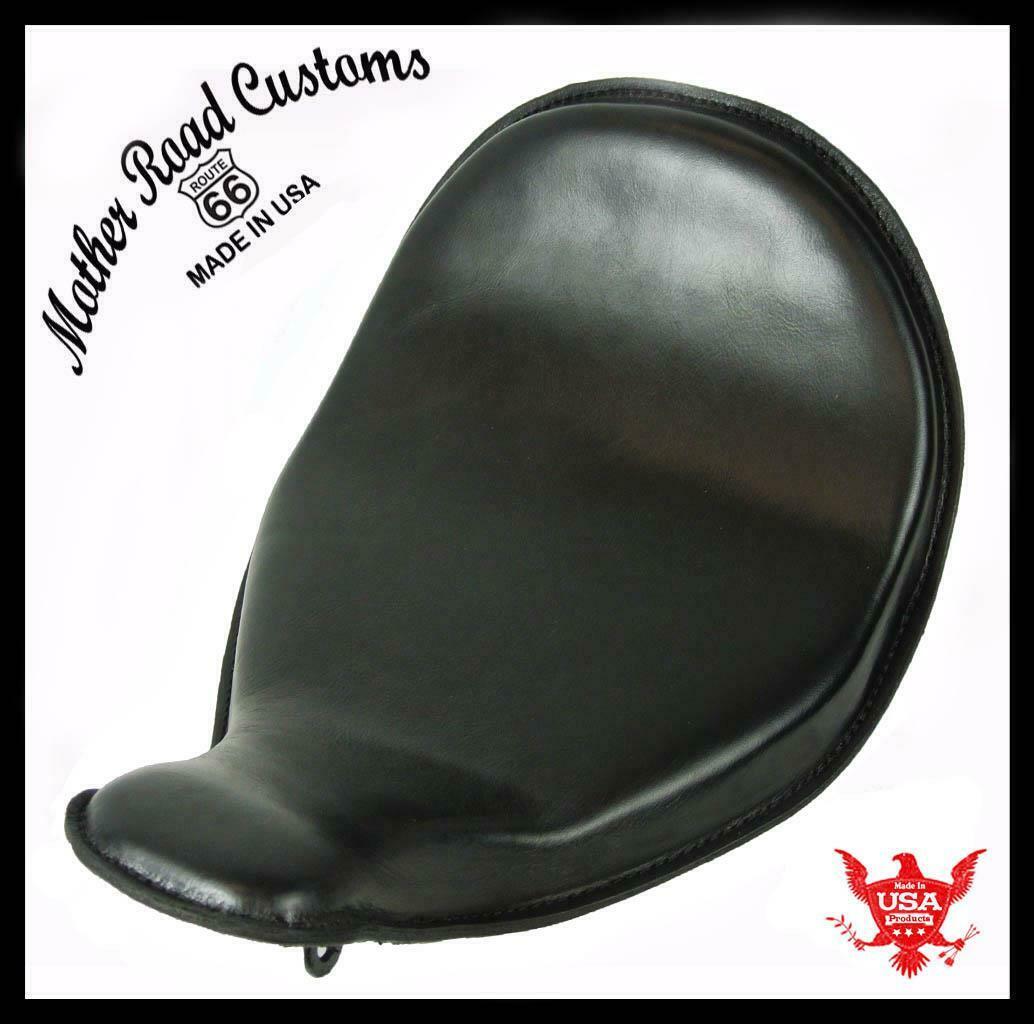 2010-2020 Harley Sportster High Back On The Frame Black Leather Solo Seat - Mother Road Customs