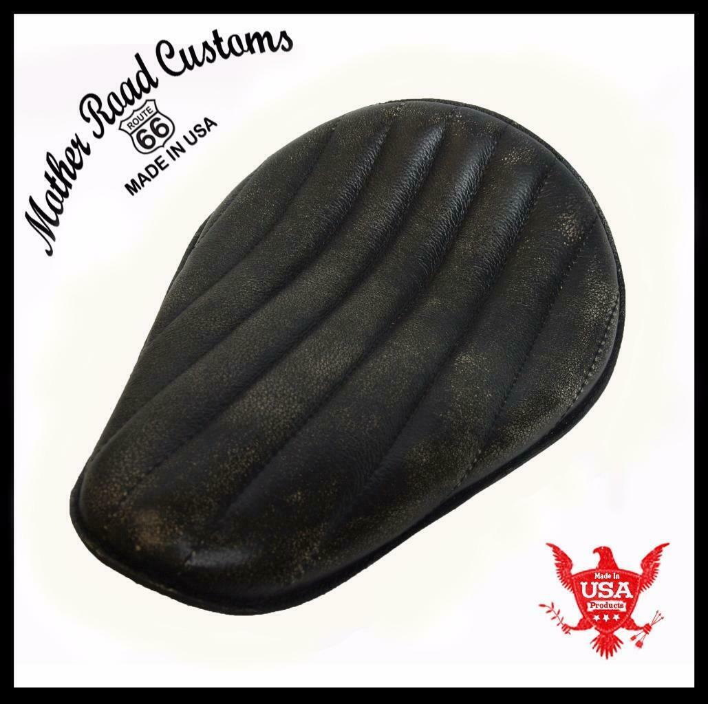 Spring Seat Chopper Harley Sportster Bobber 10x13 Black Dist Tuck Vintage Frame
