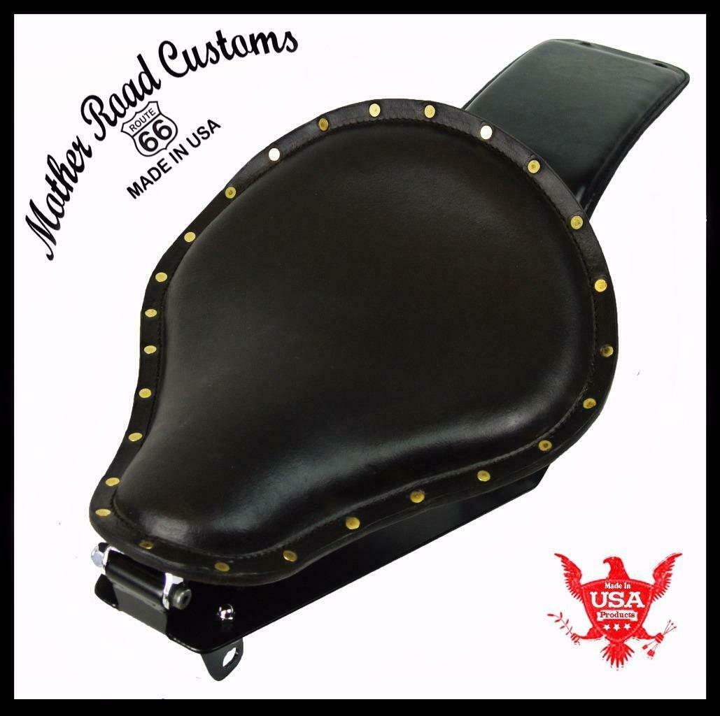 2014-2020 Yamaha Bolt Spring Seat Conversion Kit P-Pad Blk Br Rivets R-Spec bcs - Mother Road Customs