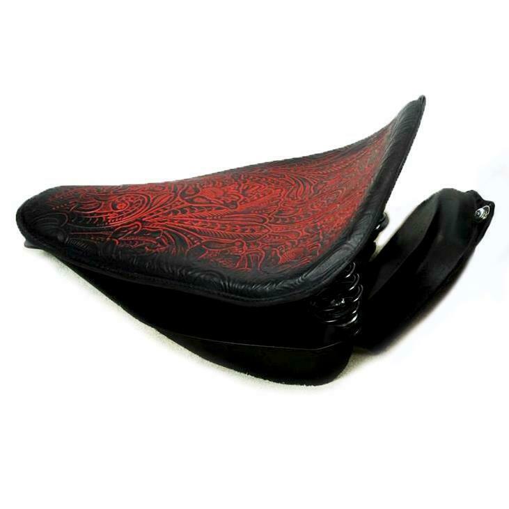 2000-2017 Harley Softail Spring Seat Conversion Mounting Kit Ant Red Tooled bkcs - Mother Road Customs