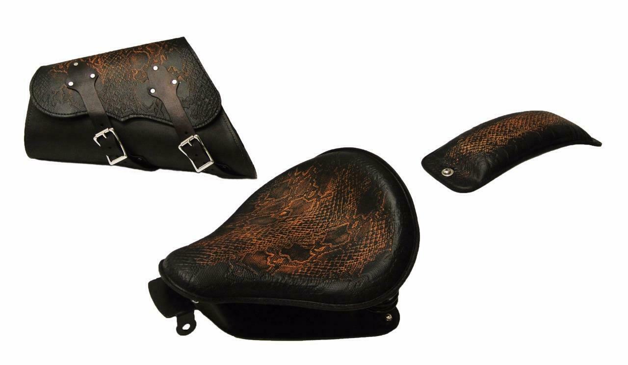 2010-2020 Sportster Harley 48 Seat Conversion Kit & P-pad Saddle Bag Ant Brn bcs - Mother Road Customs