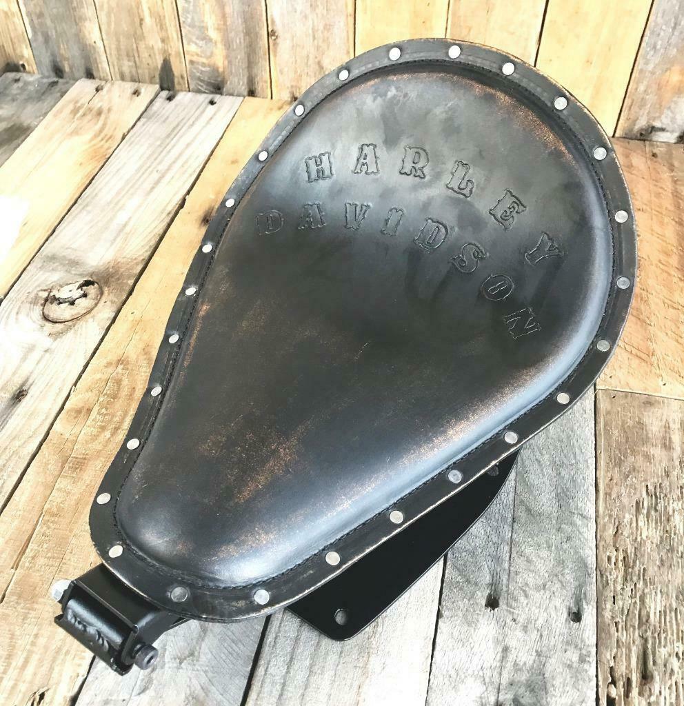 2006-2017 Harley Dyna Spring Solo Seat Black Dist Leat Mounting Installation Kit - Mother Road Customs