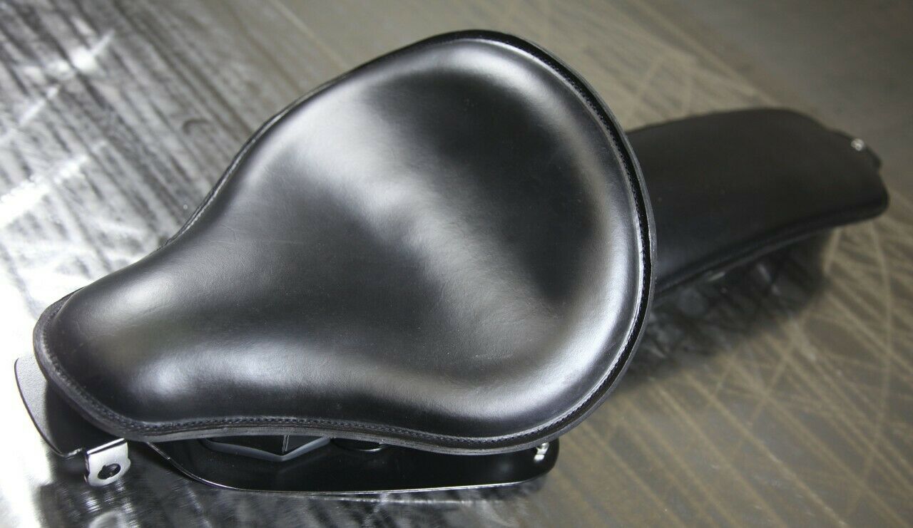 04-06 Sportster Harley Spring Seat Black 12x13x1" Pad Conversion Kit - Mother Road Customs