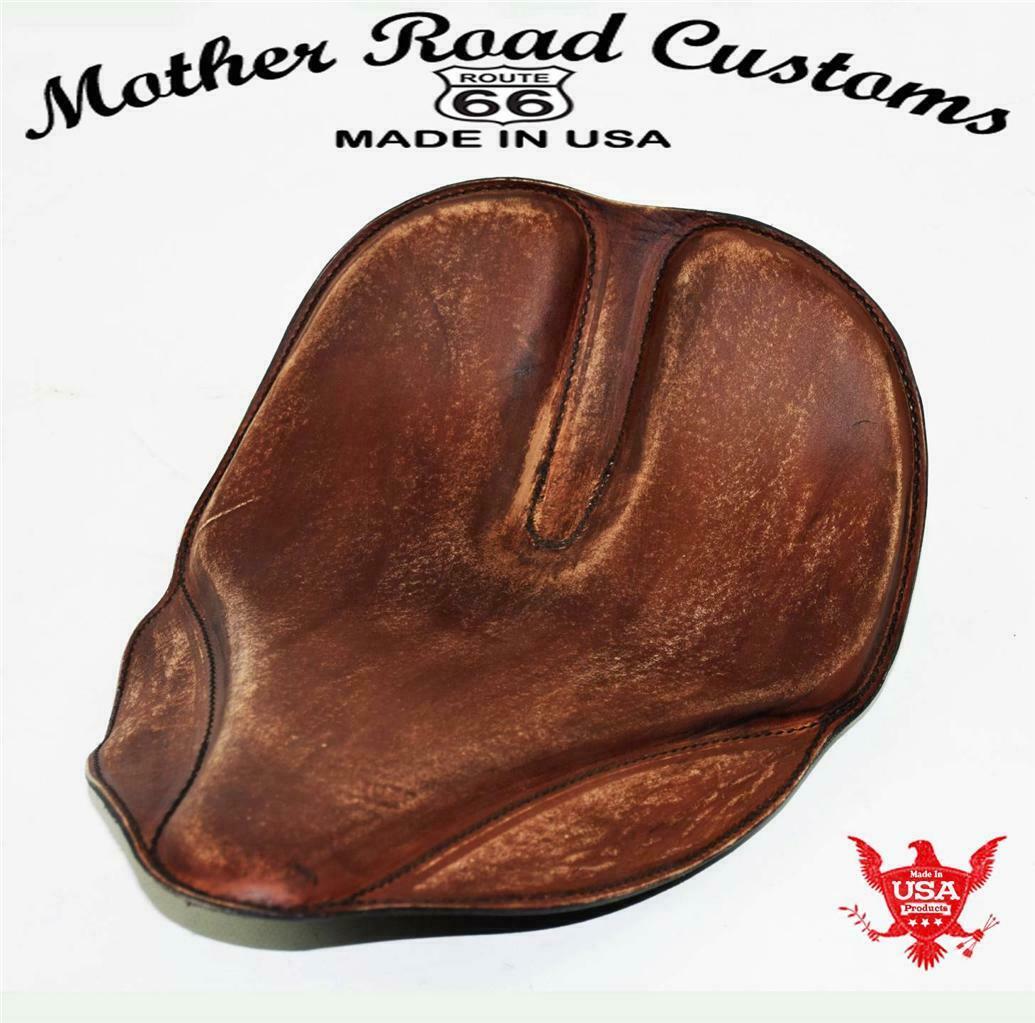 SPRING SEAT CHOPPER BOBBER HARLEY SPORTSTER NIGHTSTER 10x14 Brown Board Track - Mother Road Customs