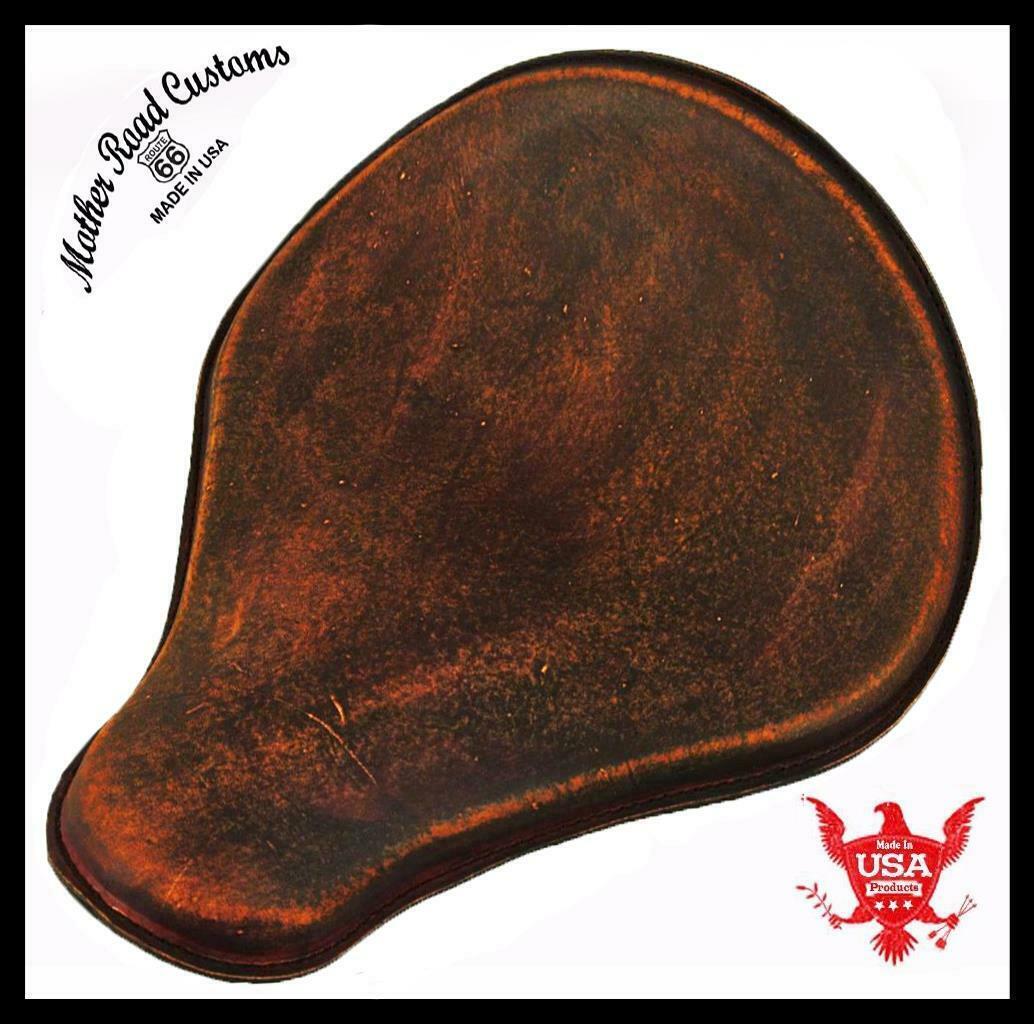 Spring Seat Chopper Bobber Harley Sportster Honda 13x15 201 Brn Dist Leather