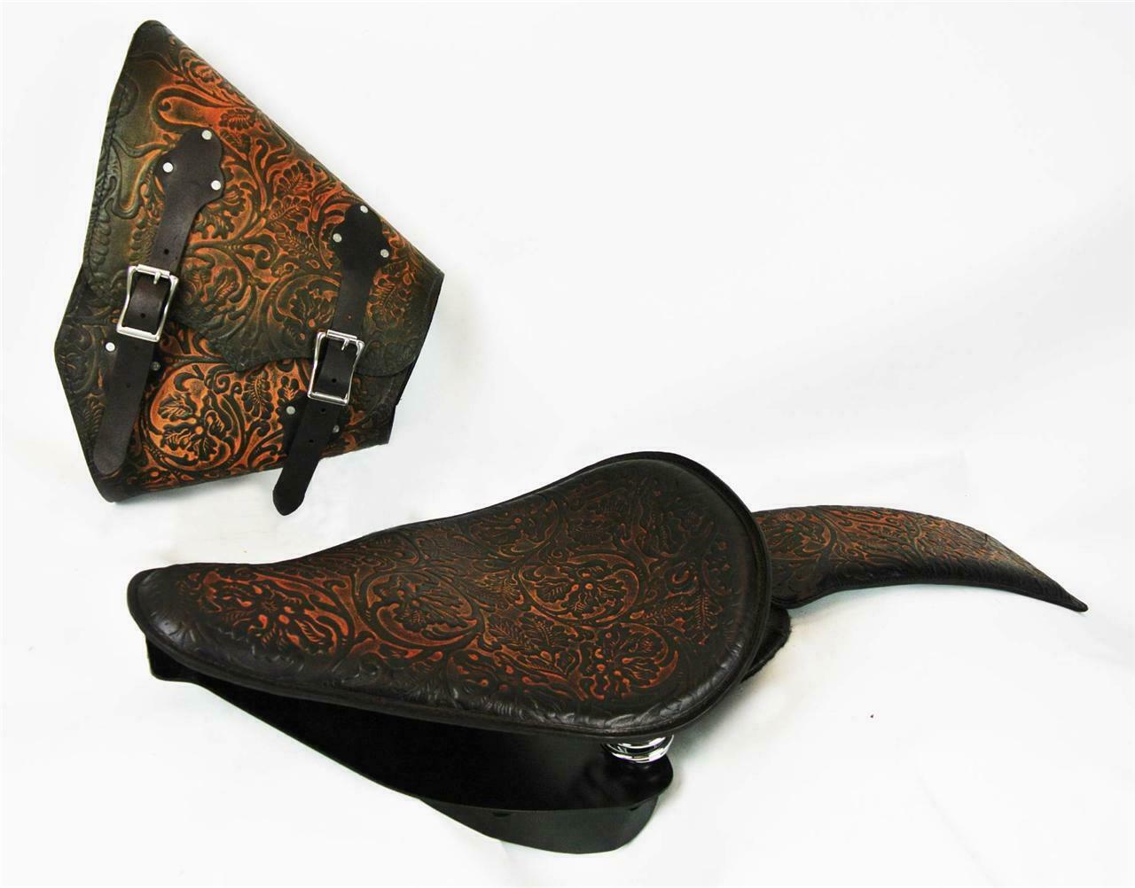 2000-2017 Harley Softail Spring Seat Pad Conversion Mounting Kit Bag Ant Brn cc - Mother Road Customs