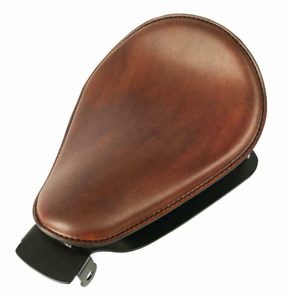 2010-2022 Sportster Harley Spring Solo Seat Mount Kit Smooth Brown Leather bcs