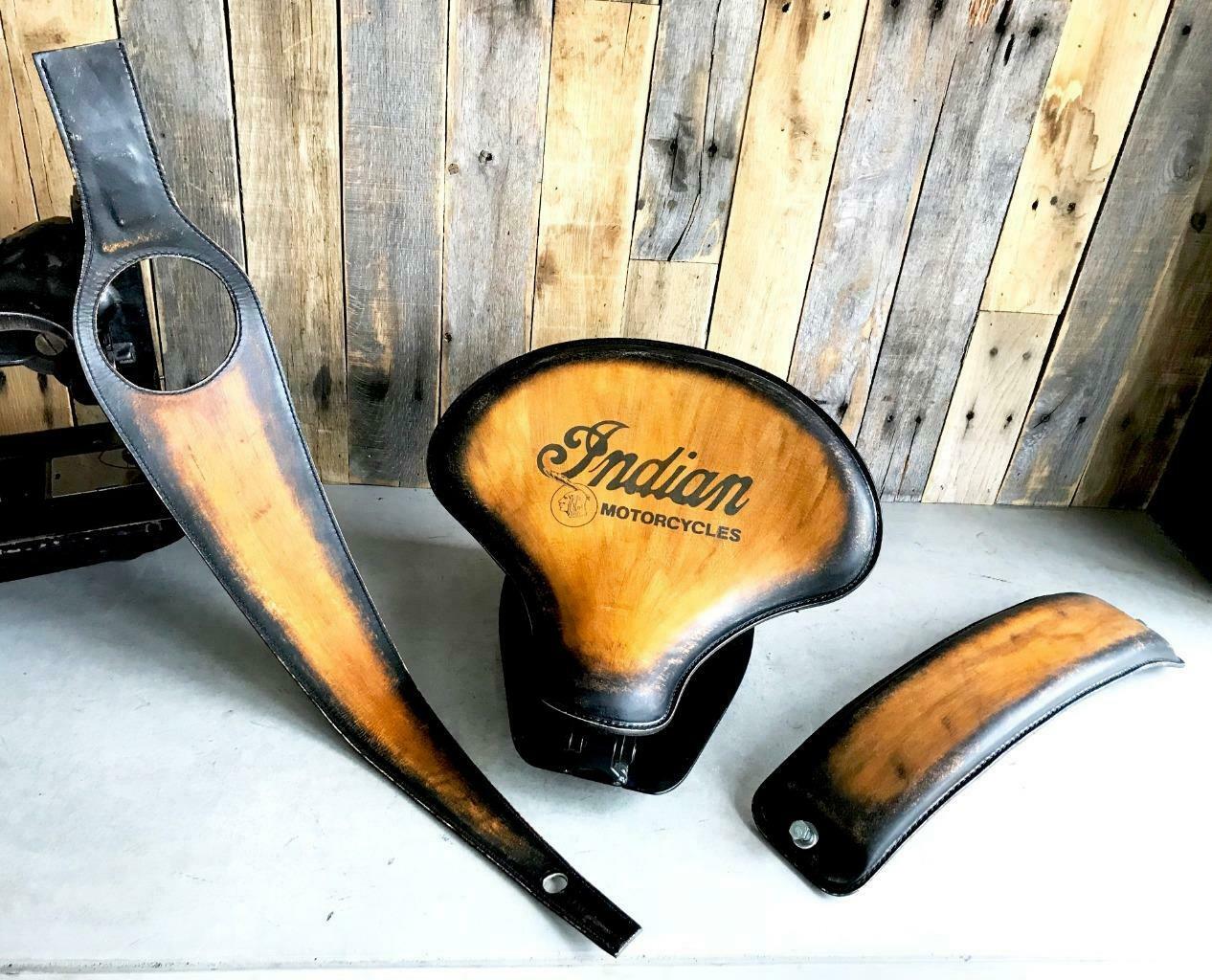 2015-2020 Indian Scout, Bobber Spring Tractor Seat 15x14 T Leather Mounting Kit - Mother Road Customs