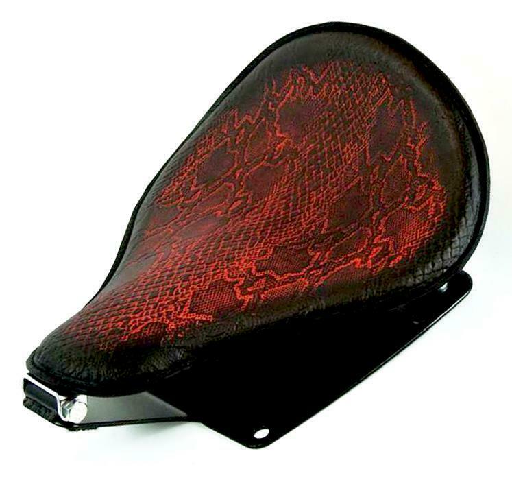 2006-2017 Harley Dyna Spring Ant Red Snake Python Seat Installation Kit Bobber b - Mother Road Customs