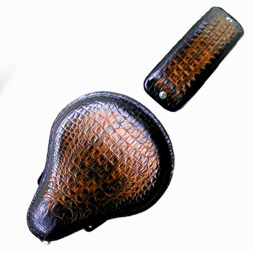 2006-2017 Spring Seat Harley Dyna Ant Brn Leather Mounting Kit P-Pad 12x13x1" - Mother Road Customs