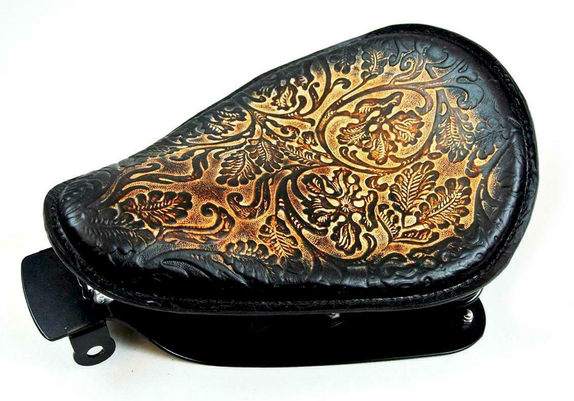 2004-2006 Sportster Harley Seat Mounting Kit Ant Brown Nat Oak Leaf MRC blkcs - Mother Road Customs