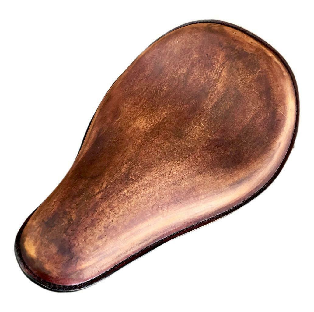Spring Solo Seat Harley Softail Chopper Bobber Hond 11x16x1" Brown Dist Leather