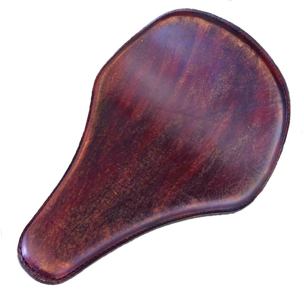 10x14 Lnose 201 BrownDist Chopper Harley Sportster Dyna Seat Mother Road Customs - Mother Road Customs