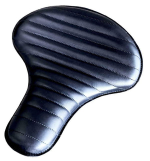 Spring Solo Tractor Seat Harley Touring Indian Chief 17x16" Black Tuck R Leather - Mother Road Customs