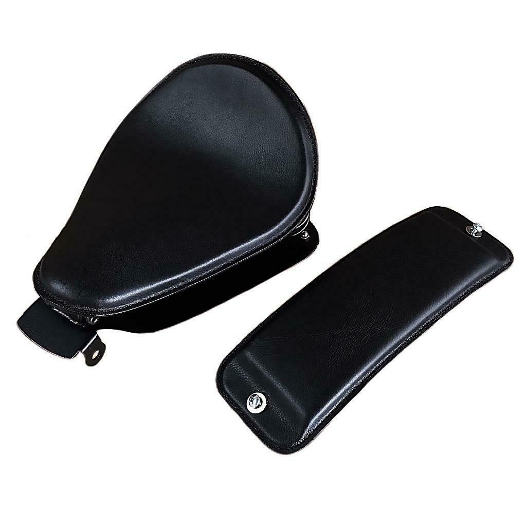 2010-2022 Spring Solo Seat Mounting Kit Pad Sportster 10x13" Black Leather bcs