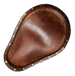 Harley Sportster Chopper Seat  Brown Distressed Leather Stainless Rivets  Bobber - Mother Road Customs