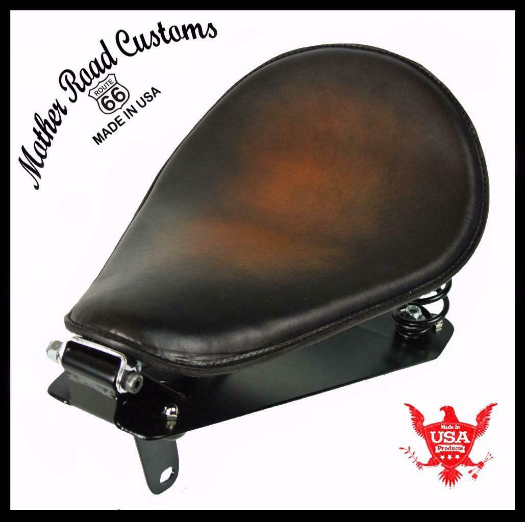 Yamaha Bolt Spring Seat Conversion Kit 2014-2020 Brown Sunburst Leather bcs - Mother Road Customs