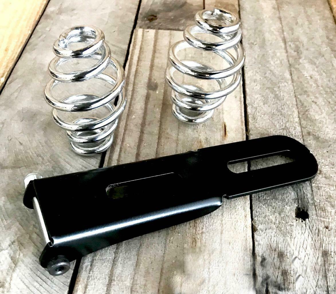 Bolt On Spring Seat Mounting Hinge Hardware Harley Chopper Chrome 3" Springs MRC - Mother Road Customs