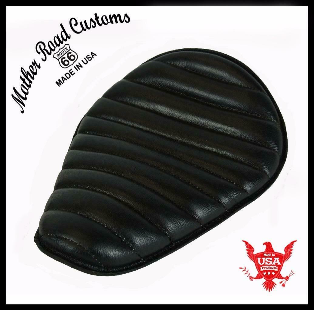 Spring Seat Chopper Harley Sportster Bobber 10x13 Tuck Leather  Vintage Frame