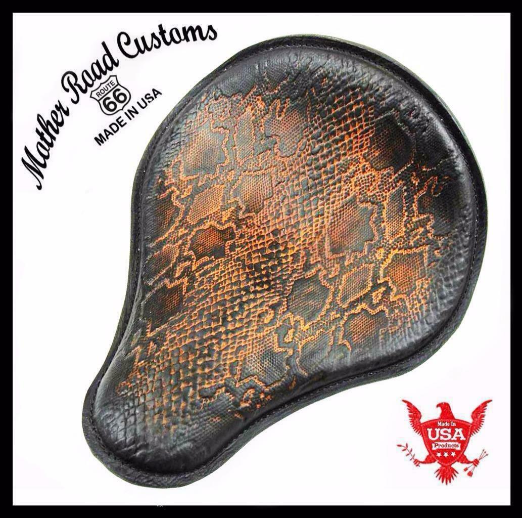 Spring Seat Chopper Bobber Harley Sportster Ant Brn Snake 48 Nightster Triumph - Mother Road Customs