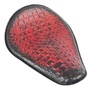 Sportster Spring Solo Seat Antique Red Alligator Chopper Harley Motorcycle USA - Mother Road Customs
