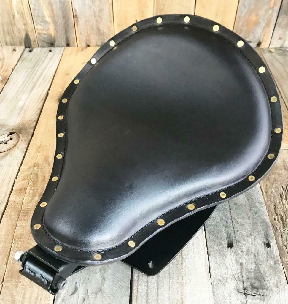 2006-2017 Harley Dyna Spring Solo Seat Mounting Installation Kit Blk Leather - Mother Road Customs