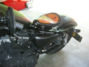 04-06 Sportster Harley Spring Seat Mounting Kit & P-Pad Brn Leather All Models - Mother Road Customs