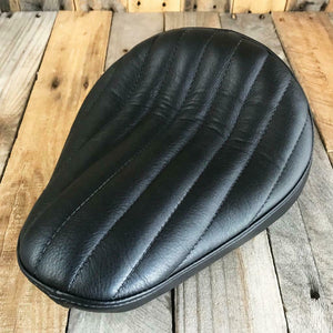 Seat Spring Solo Chopper Harley Sportster Bates Style Vintage Black Tuck Roll - Mother Road Customs