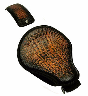 2004-2006 Sportster Harley Spring Solo Seat P-Pad Kit Ant Br Gator Leather bs - Mother Road Customs