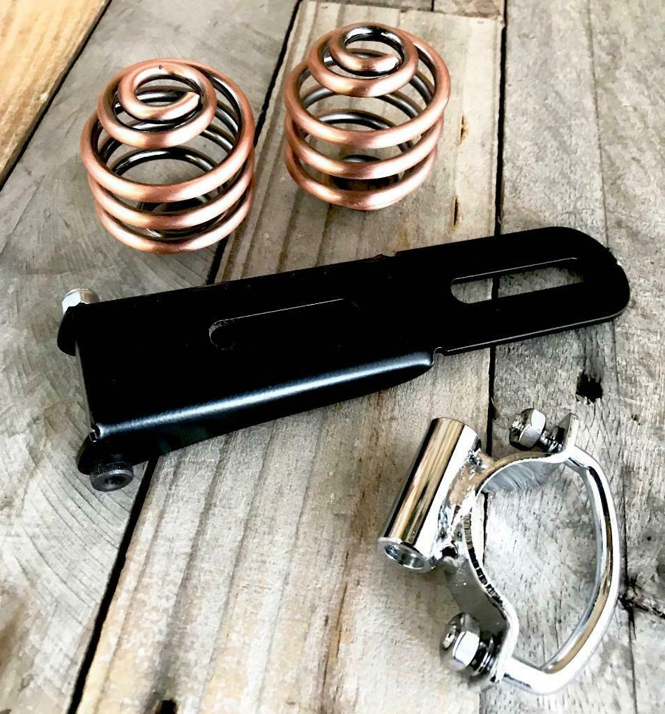 Bolt On Spring Seat Mounting Hinge Hardware Harley Chopper Copper 2" Springs - Mother Road Customs