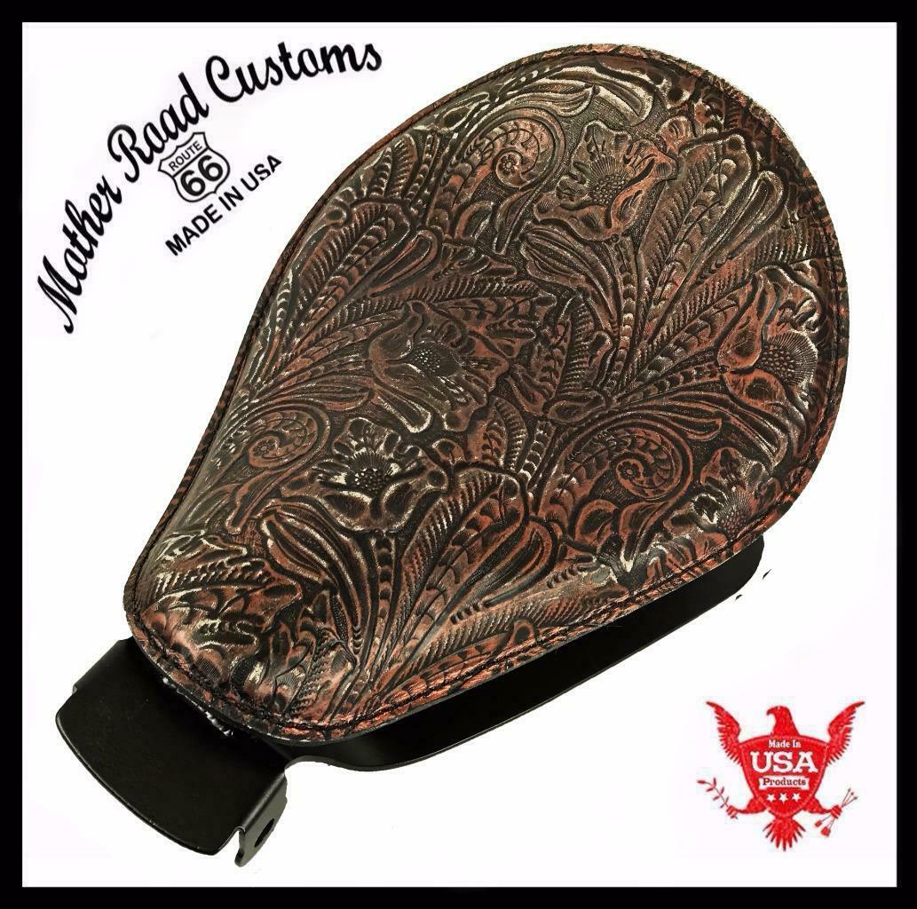 2004-2006 Sportster Harley Spring Solo Seat Mount Kit Cop Dis Tooled Leather bcs - Mother Road Customs