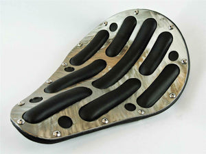 Chopper Harley Sportster Seat Easy Rider Steel Powder Coat Soft BL Leather - Mother Road Customs
