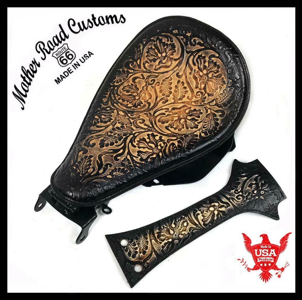 2018-20 Harley Softail Spring Seat 11x16" Oak Tank Bib Conversion Mounting Kit b - Mother Road Customs