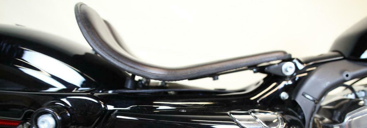 2010-2022 Sportster Harley Seat No Spring Kit Brown 201 12x14" Long Nose