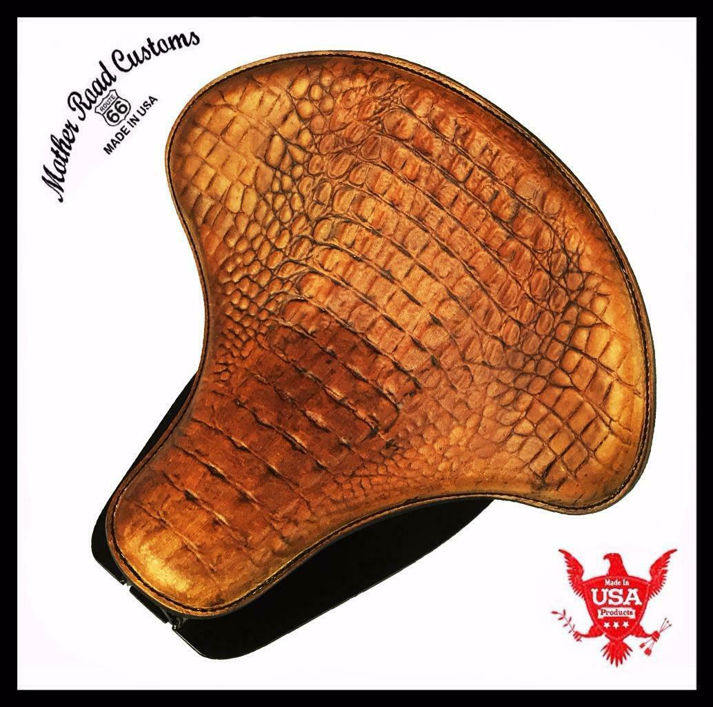 2015-2020 Indian Scout Spring Tractor Seat 15x14" Tan Gator Mounting Kit bc - Mother Road Customs