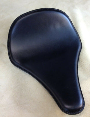 2010-2020 Harley Sportster Seat Black Leather 10x14" Long Nose No Spring Kit - Mother Road Customs