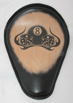 Dice 8 Ball Tattoo Spring Solo Seat Chopper Harley Sportster Frame Nightster USA - Mother Road Customs