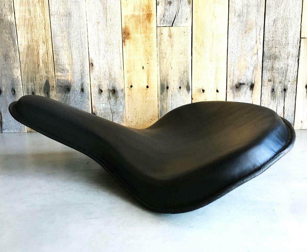 Spring Solo Tractor Seat Harley Touring Indian Chief Bobber 17x16" B Leather MRC - Mother Road Customs