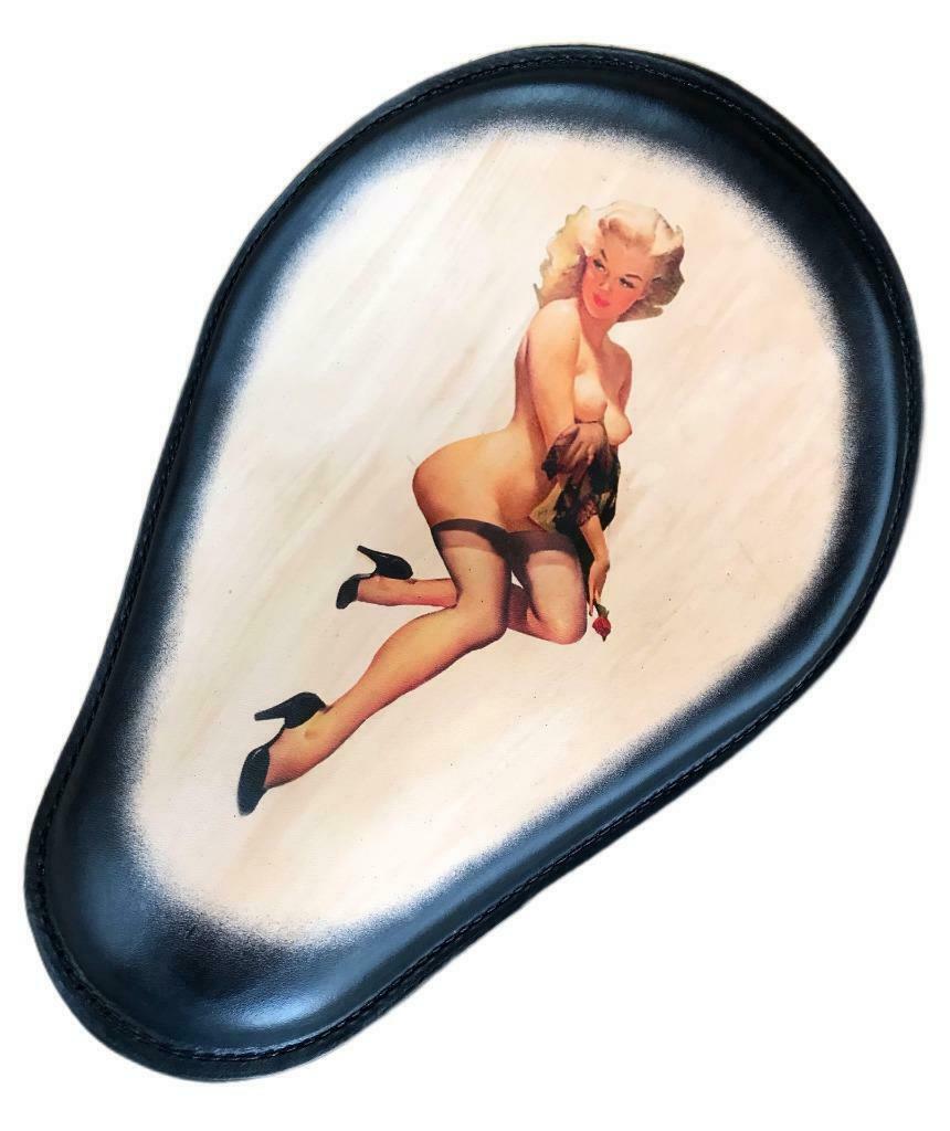 Harley Spring Seat Chopper Bobber Sportster Nightster Tattoo Topless  Leather - Mother Road Customs