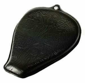 2010-2020 Sportster Harley  On The Frame Seat Black Tooled LeatherAll Models 48 - Mother Road Customs