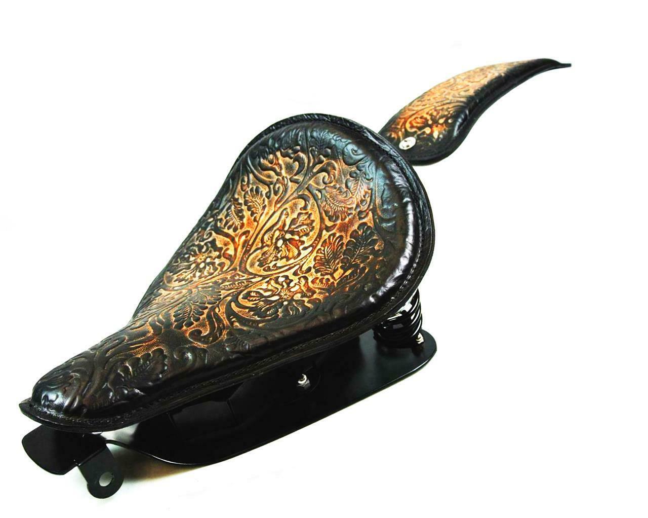 2010-2022 Sportster Harley Spring Seat Pad Mounting Kit Nat Brn Black Oak Leaf b